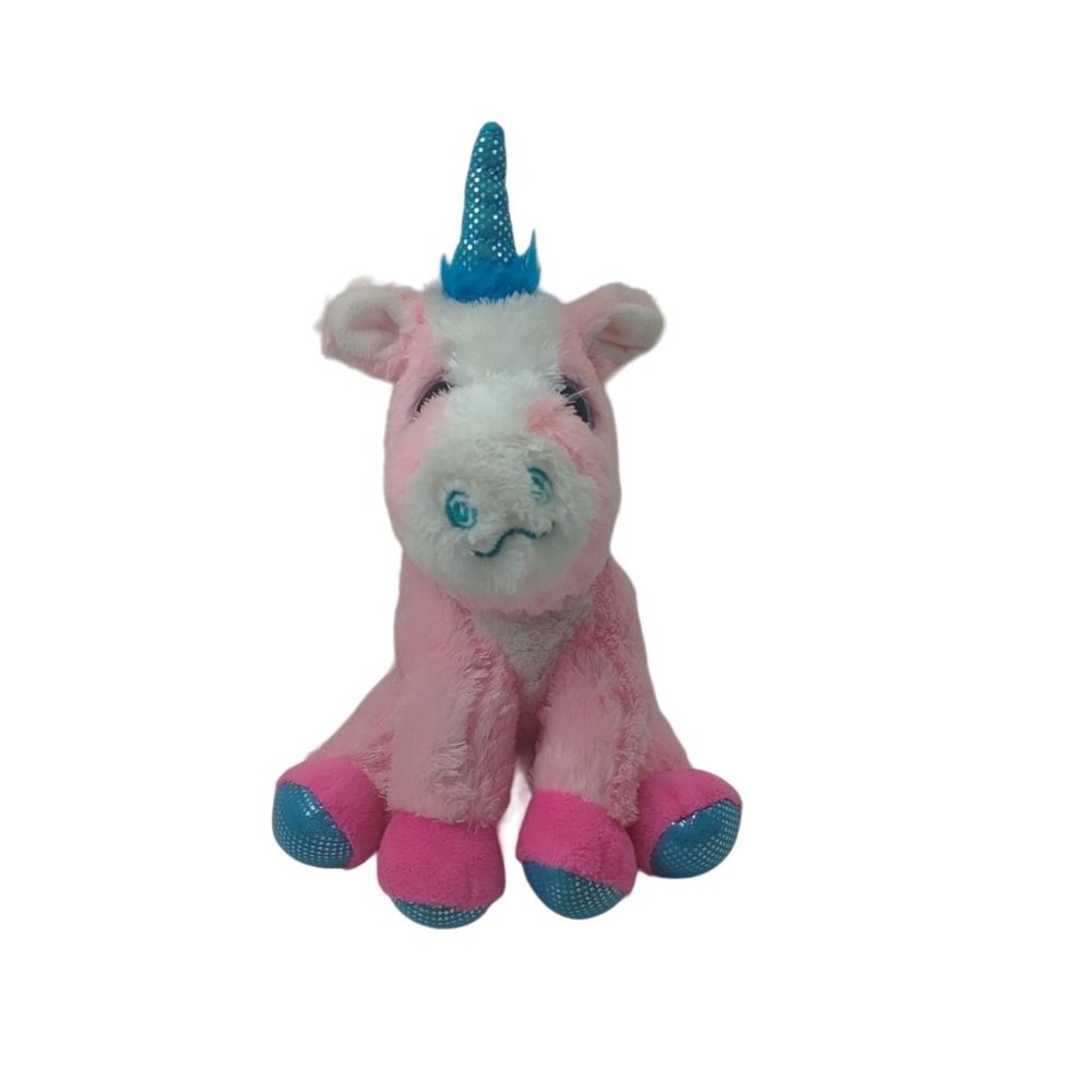 MVP Group Z Toys Rainbow Unicorn Sparkles Glitter Eyes Plush 8" Stuffed Animal - Picture 3 of 8